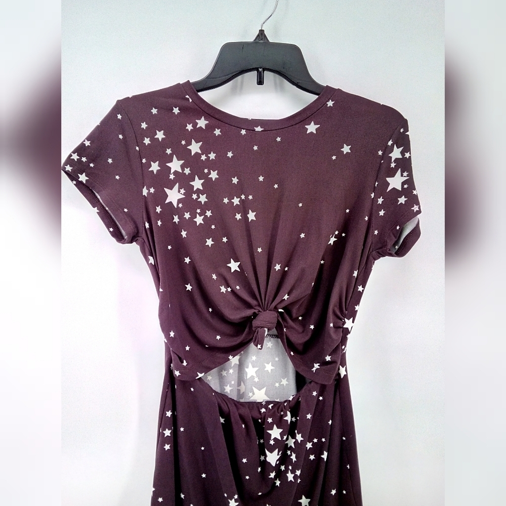 Sadie & Sage Plum Purple Knot Cutout Star Celestial Dress Small